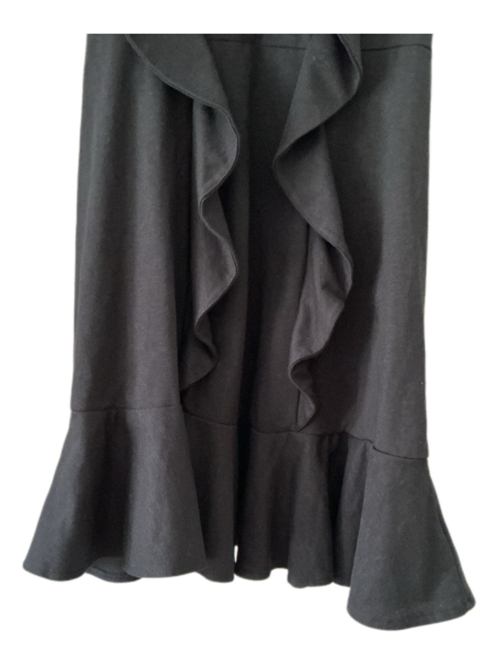 H&M Black Backless Ruffle Deep V-Neck Mini Dress - Picture 5 of 7